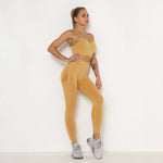 Workout Set "Zana", 2-teilig - High Waist Leggings & Sport BH - GYMAHOLICS