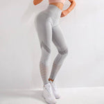 Sport Leggings "Iva"- mit hohem Bund und stylischem Lasercut - GYMAHOLICS