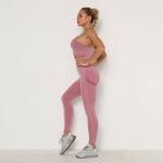 Workout Set "Zana", 2-teilig - High Waist Leggings & Sport BH - GYMAHOLICS